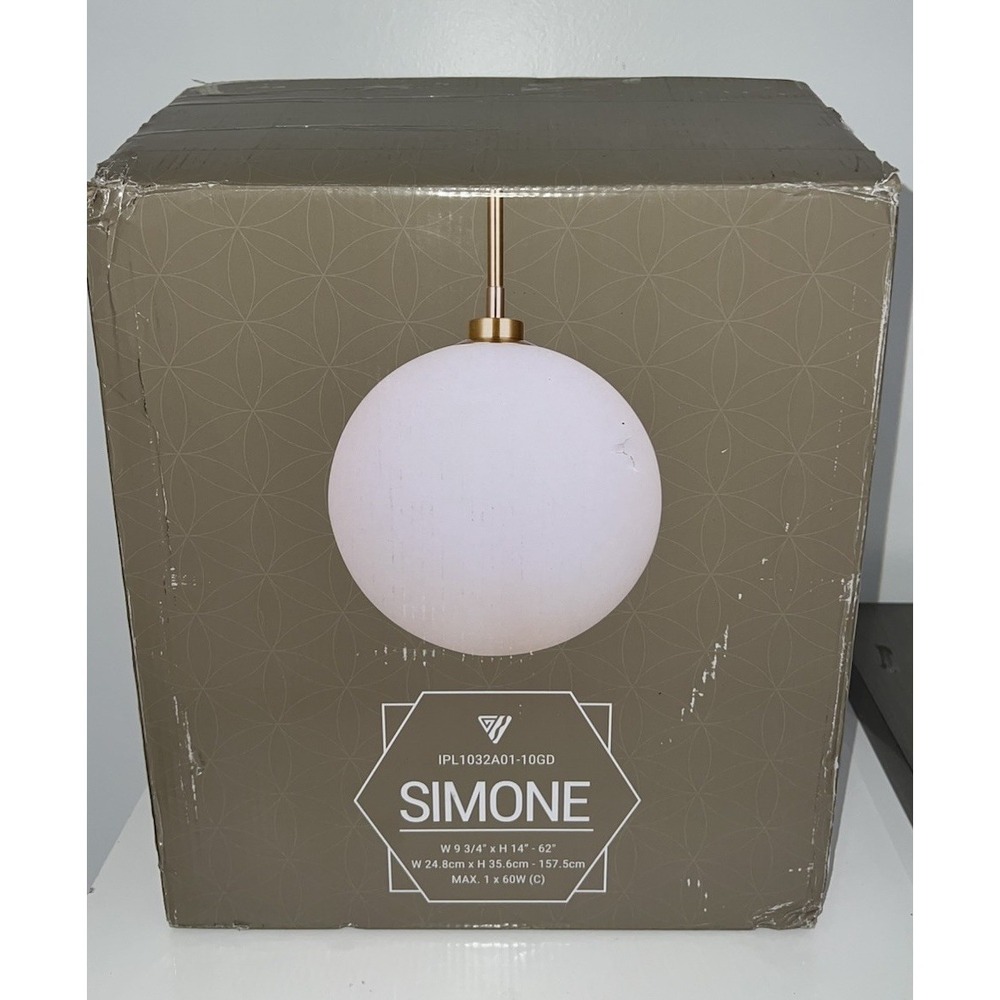 (20)Light, Gold Finish with Flat Opal Glass Shade, Adjustable Rod, (new)